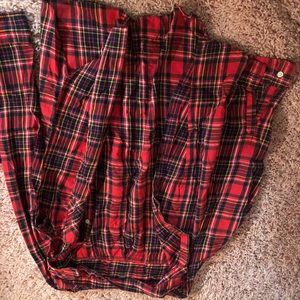 Casual red flannel